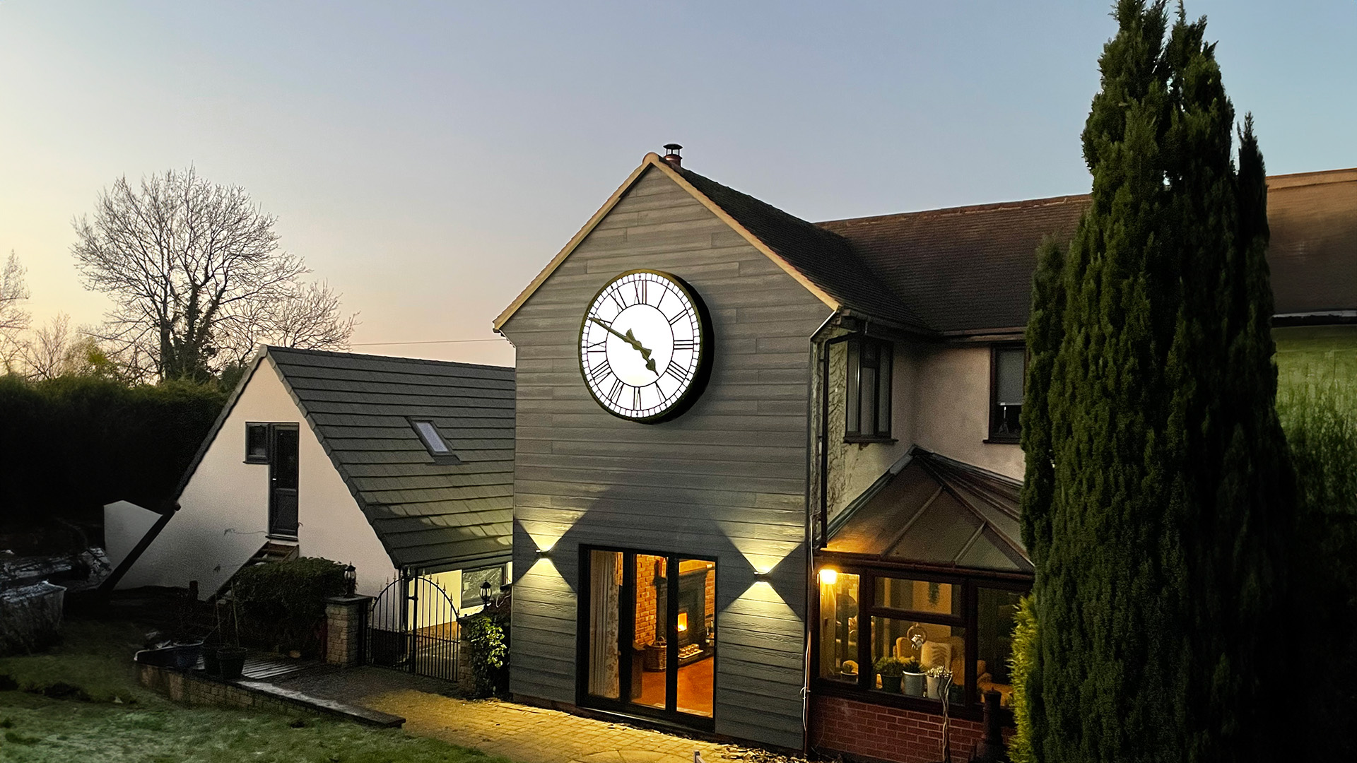 Garden Skeleton Outdoor Clock