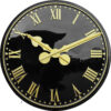 Convex Roman Black Outdoor Clock